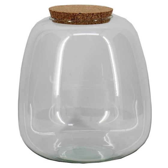 Terrarium Bottle With Cork - Model: Emma Mini - ↑ 20 Cm - Ø 19 Cm