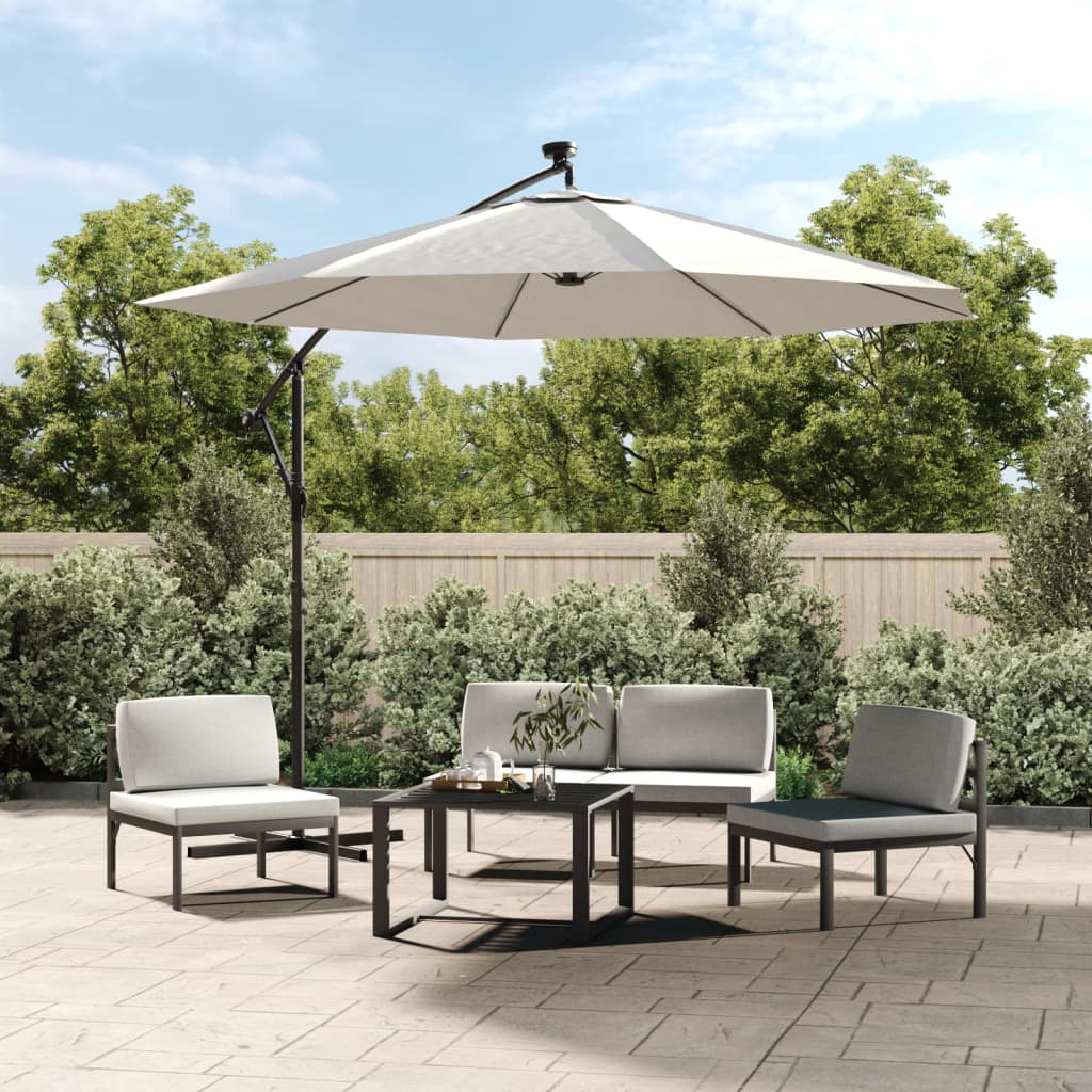 Zweefparasol Met Led En Stalen Paal