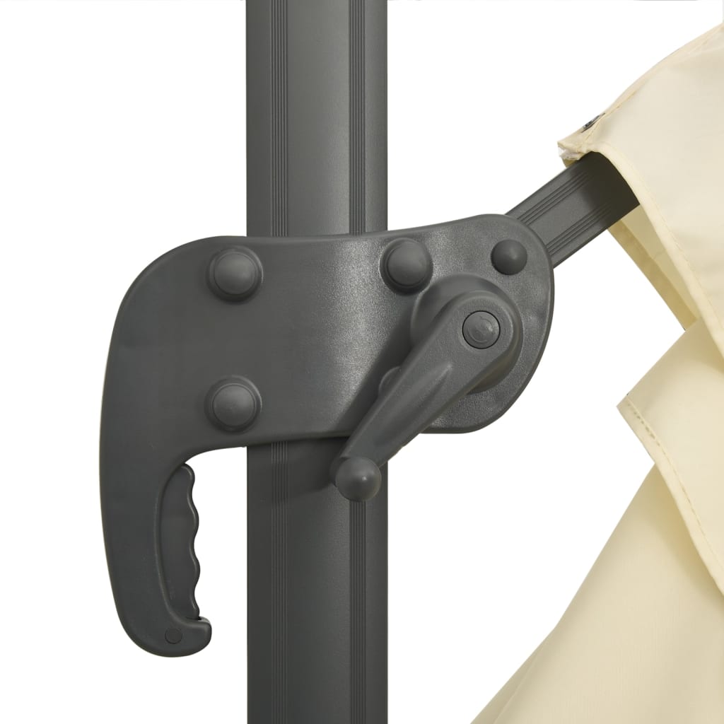 Zweefparasol Met Led-Verlichting 400X300 Cm Wit