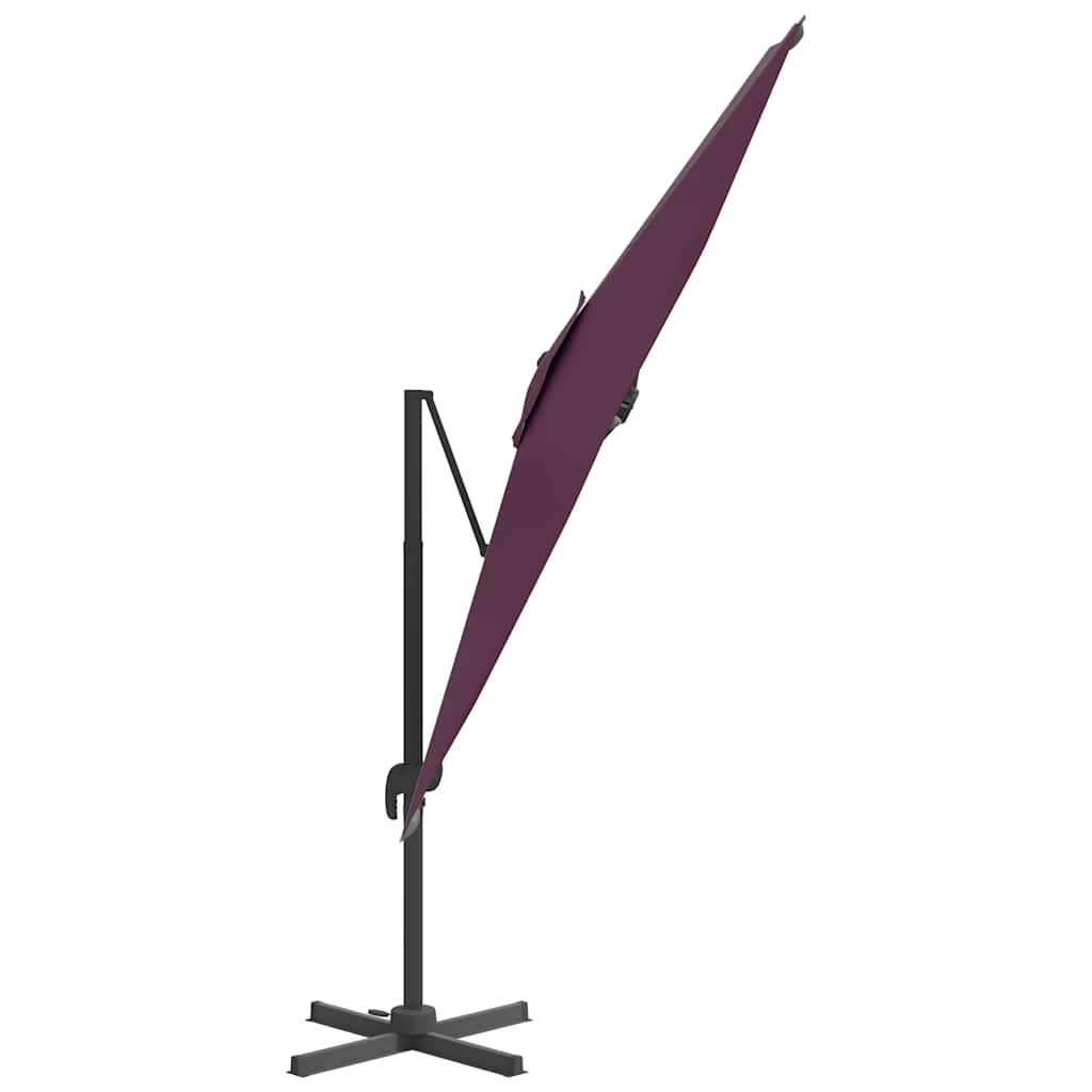 Zweefparasol Met Led-Verlichting 400X300 Cm Bordeaux