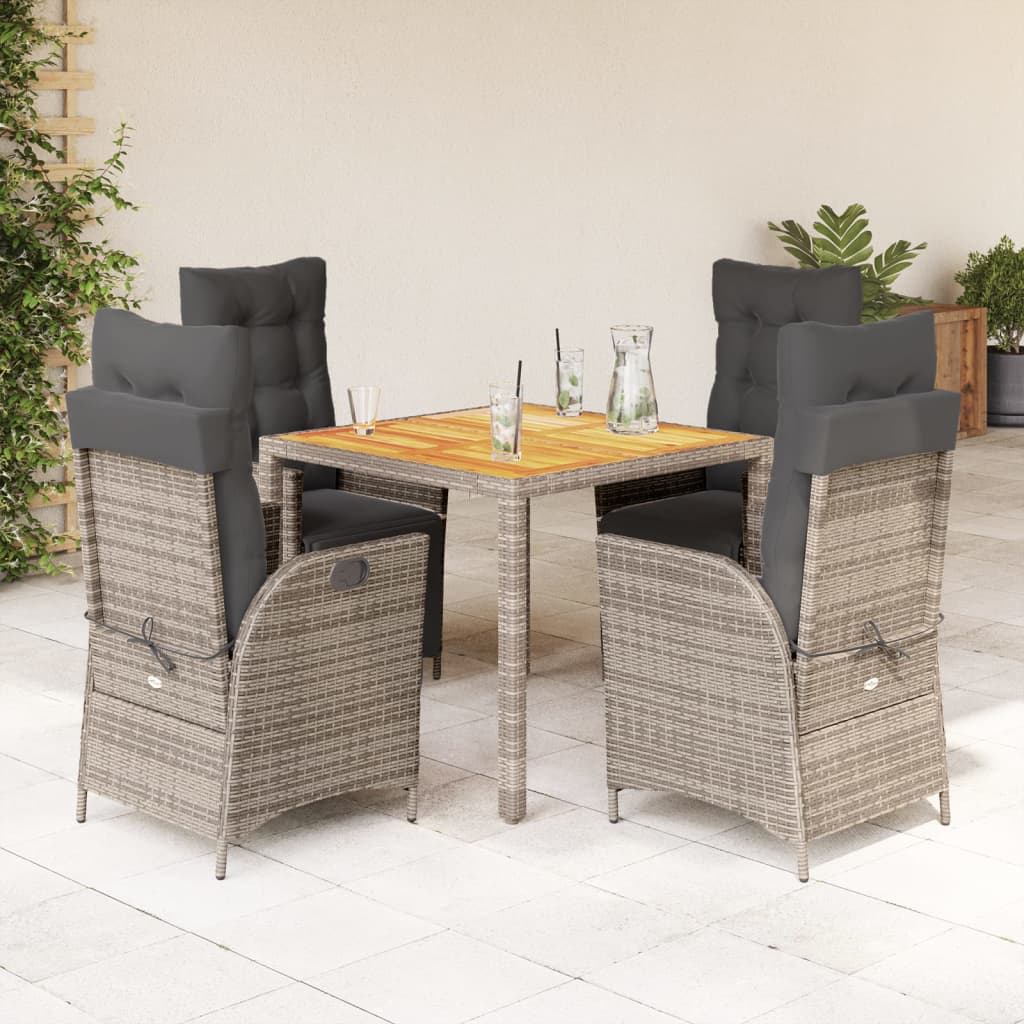 7-Delige Tuinset Met Kussens Poly Rattan