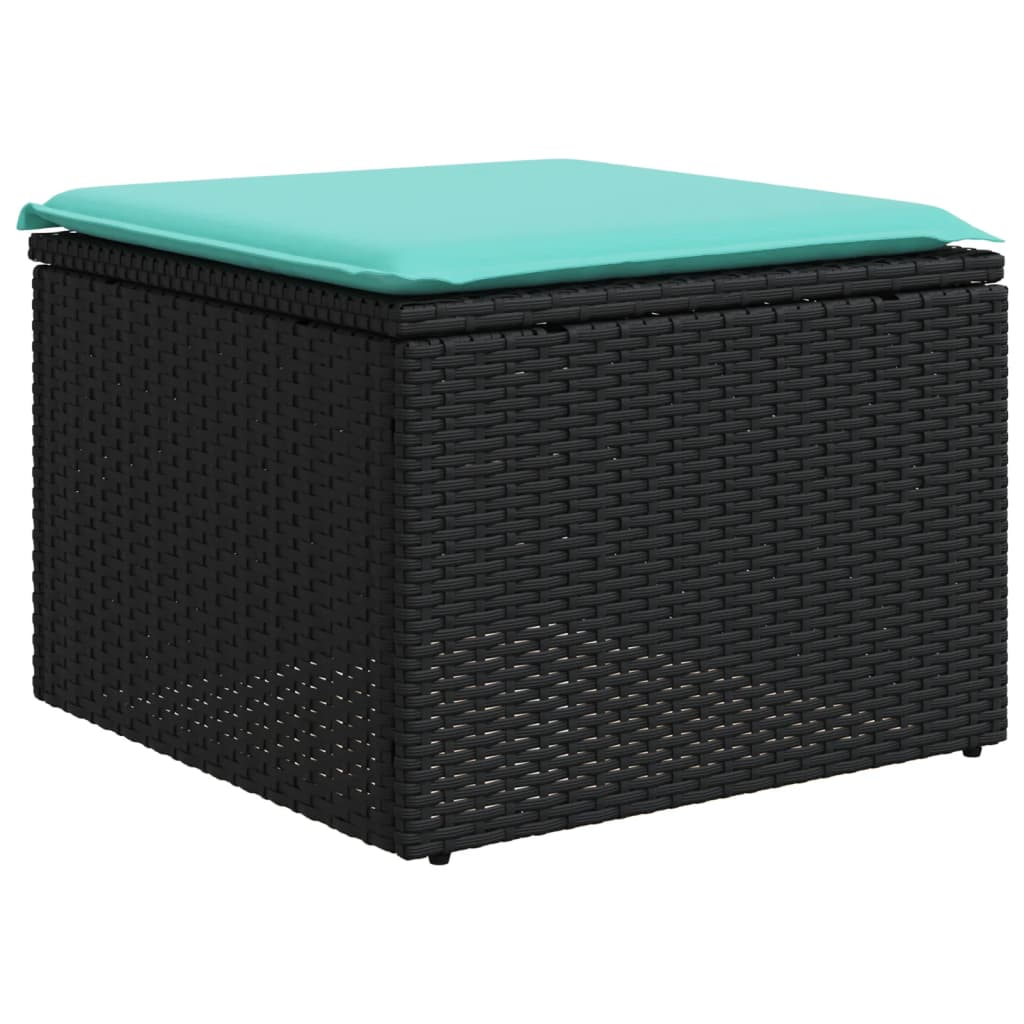 9-Delige Loungeset Met Kussens Poly Rattan