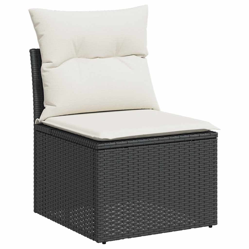 5-Delige Loungeset Met Kussens Poly Rattan Acacia