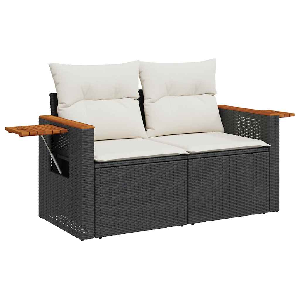 5-Delige Loungeset Met Kussens Poly Rattan Acacia