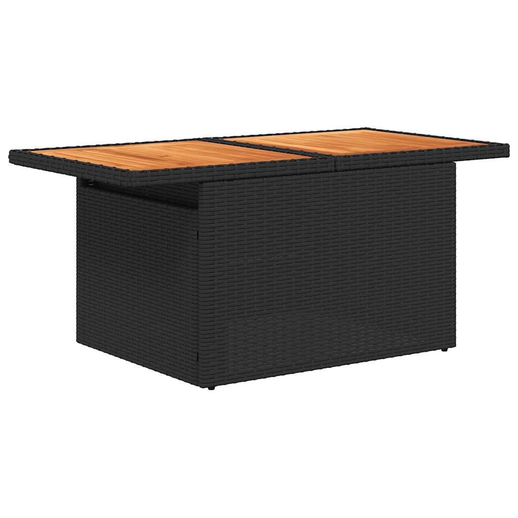5-Delige Loungeset Met Kussens Poly Rattan Acacia