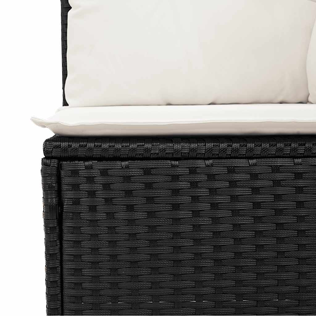 5-Delige Loungeset Met Kussens Poly Rattan Acacia