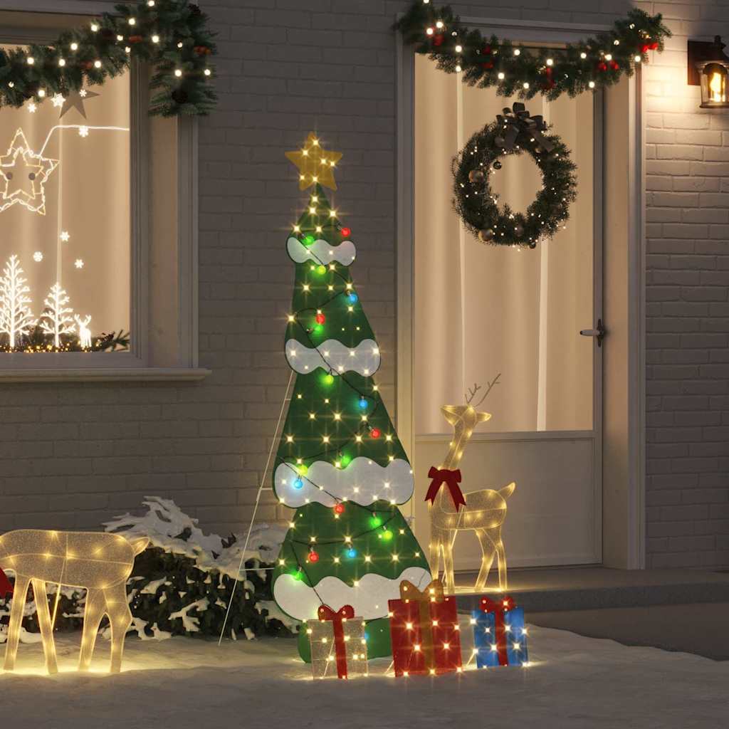 Verlichte Kerstboom Met 3 Cadeau Dozen 2D Warm Wit