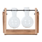Cutting Stand - 2 Glass Vases - Hydroponic Vase For Cuttings - Wooden - Cultivation Station