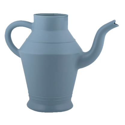 Vintage Plastic Watering Can - ↑ 22Cm - White - Blue - Green