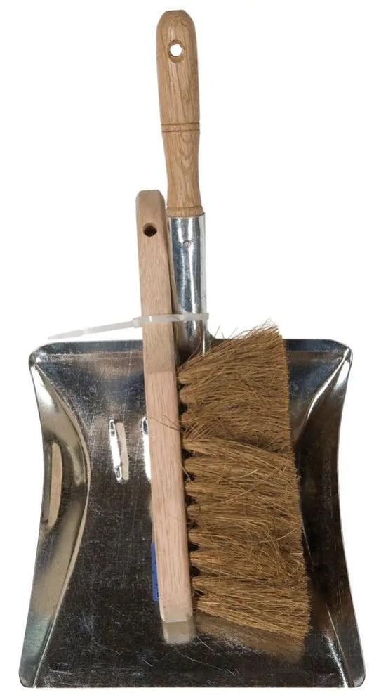 Dustpan And Brush - Wood & Metal