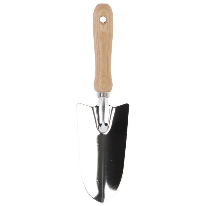 Transplanting Trowel - Wide - Galvanized Steel - Wooden Handle