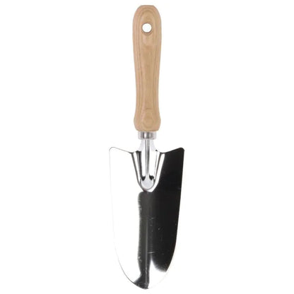 Transplanting Trowel - Wide - Galvanized Steel - Wooden Handle