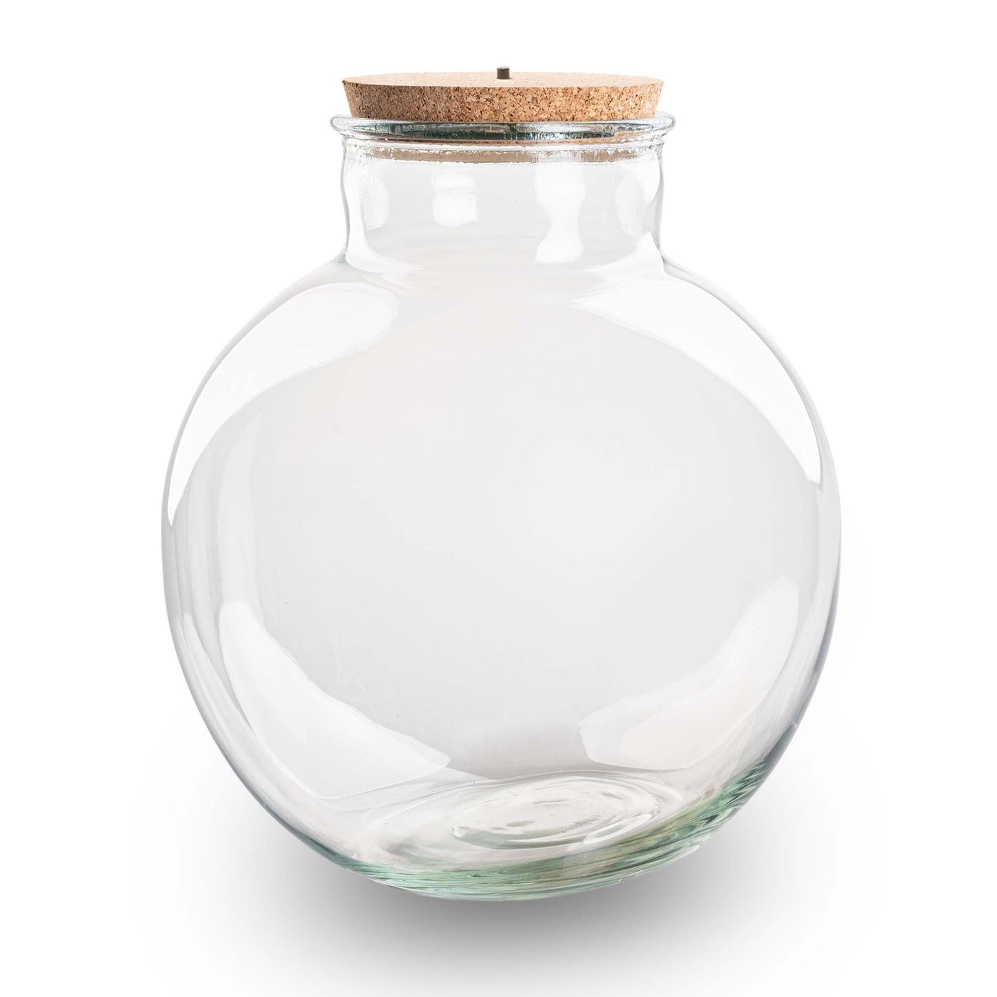 Terrarium Bottle With Light In Cork - Bolder Bob -  ↑ 30 Cm