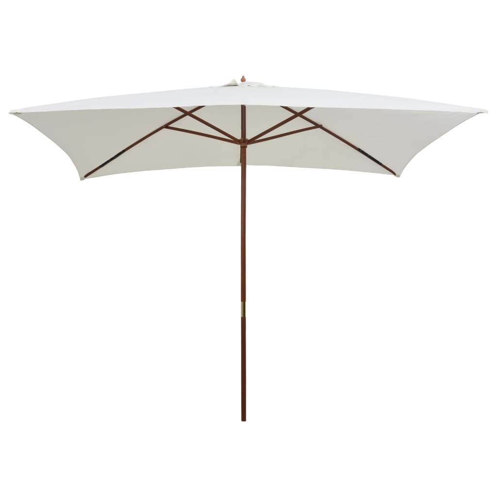 Parasol Met Houten Paal 200X300 Cm