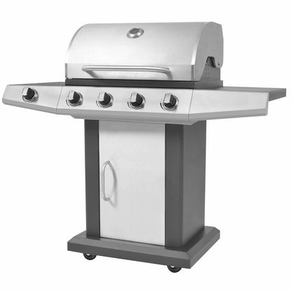 Gas Barbecue Grill Zilver Roestvrij Staal