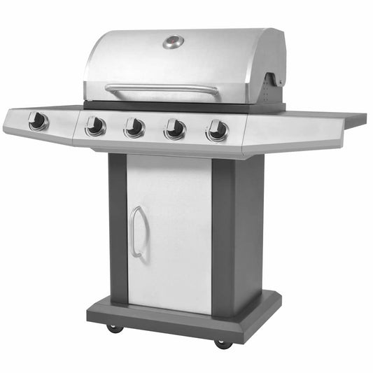 Gas Barbecue Grill Zilver Roestvrij Staal