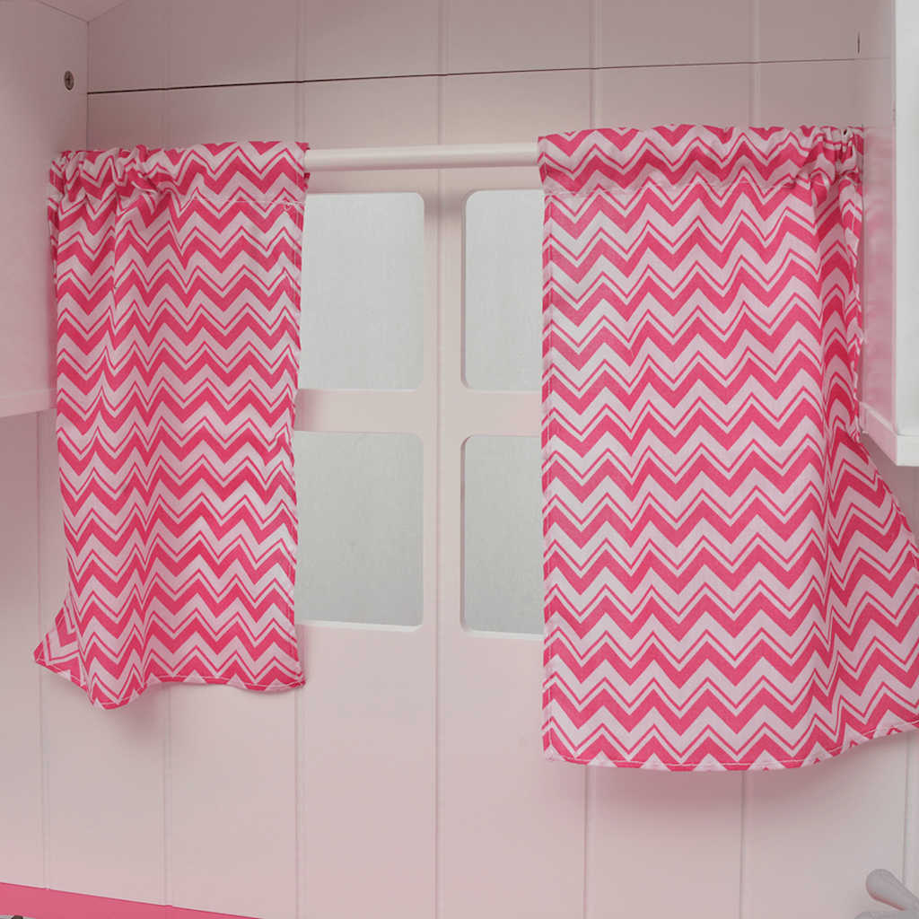 Speelgoedkeuken Roze En Wit 82X30X100 Cm Hout Hoogglans Wit