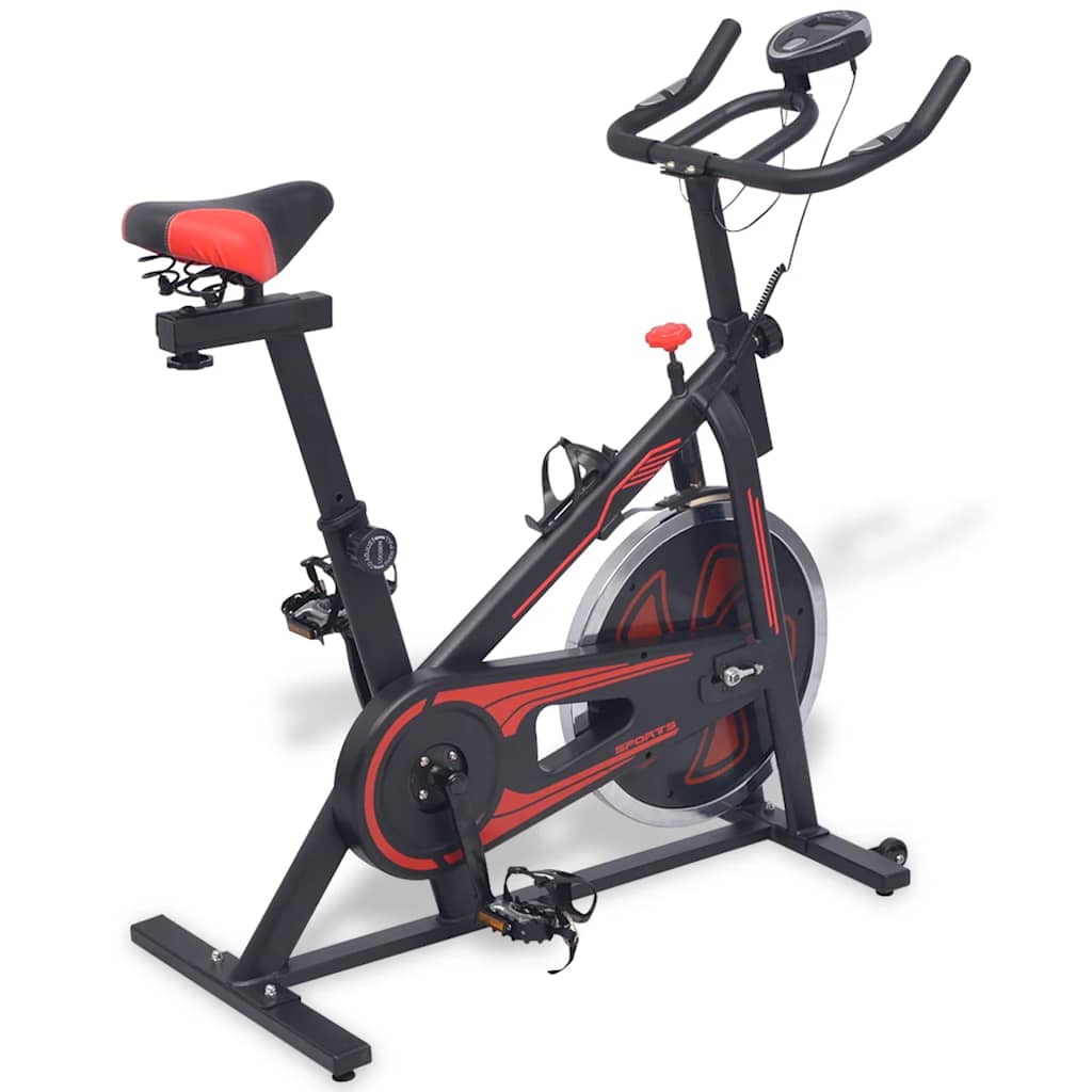 Hometrainer Met Hartslagsensoren En Rood