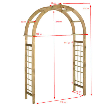Tuinboog Geïmpregneerd Grenenhout Groen