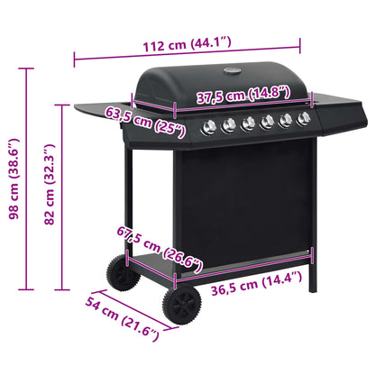 Gasbarbecue Met 6 Kookzones Staal