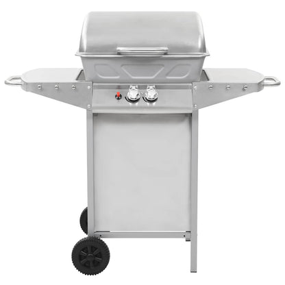 Gasbarbecue En Grill Met 2 Kookzones Roestvrij Staal Zilver
