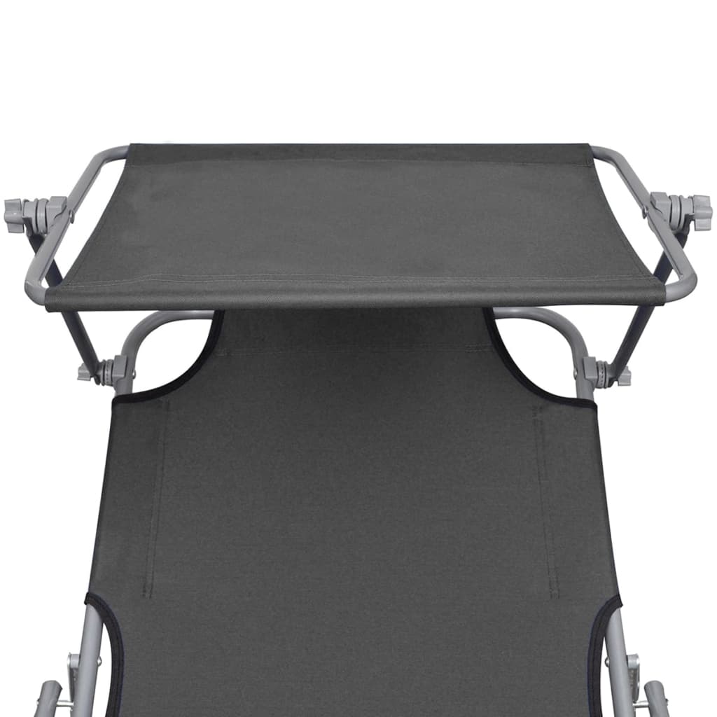 Ligbed Met Luifel Inklapbaar Staal