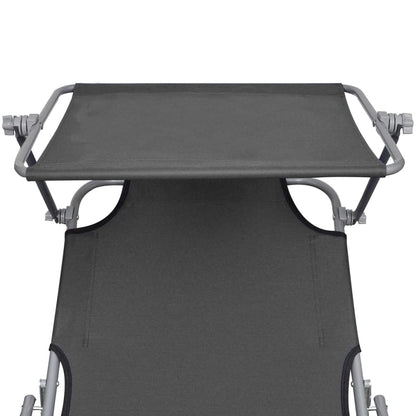 Ligbed Met Luifel Inklapbaar Staal