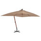Zweefparasol Met Houten Paal 400X300 Cm