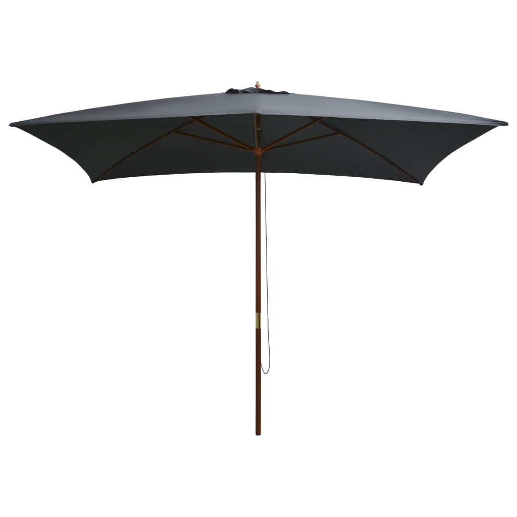 Parasol Met Houten Paal 200X300 Cm
