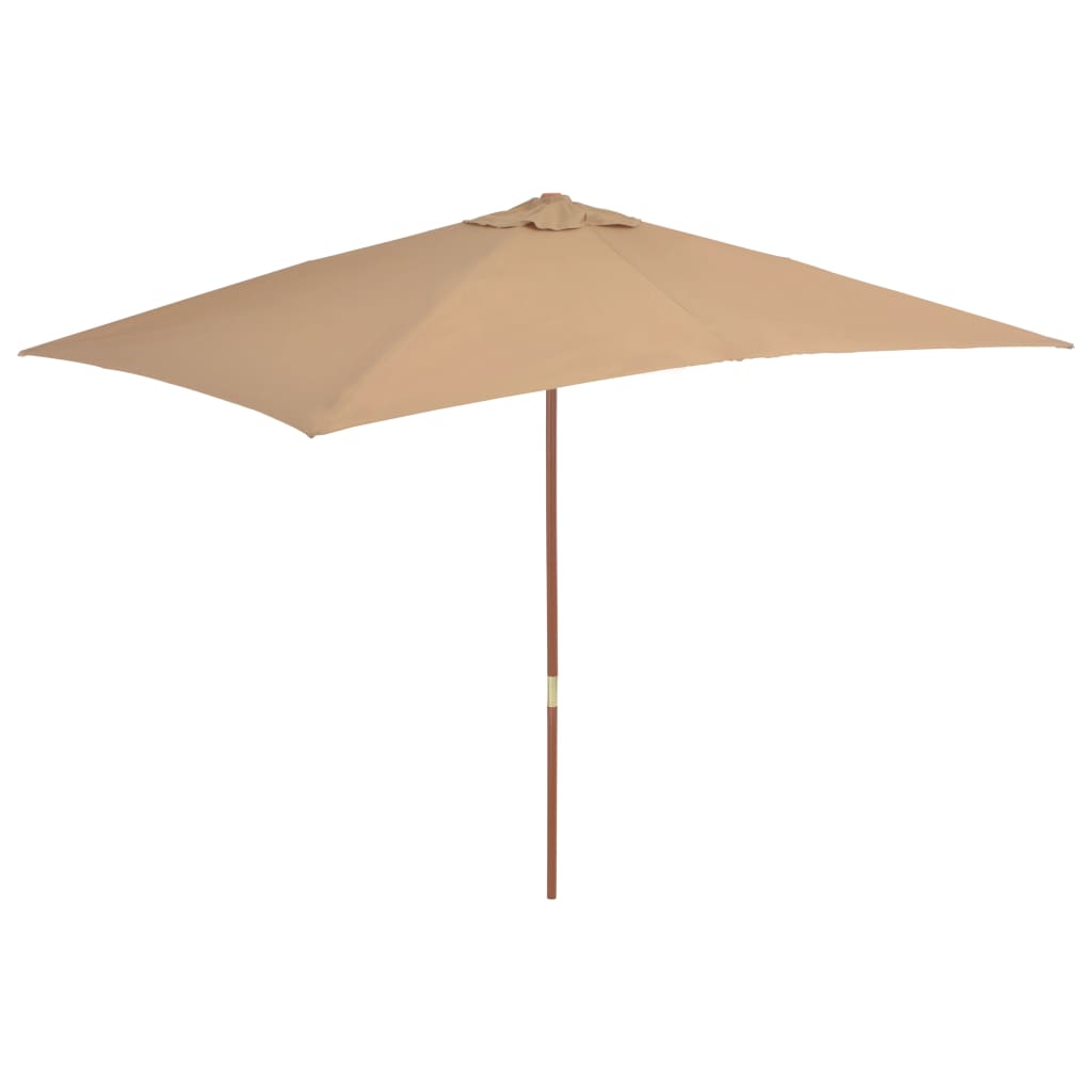 Parasol Met Houten Paal 200X300 Cm