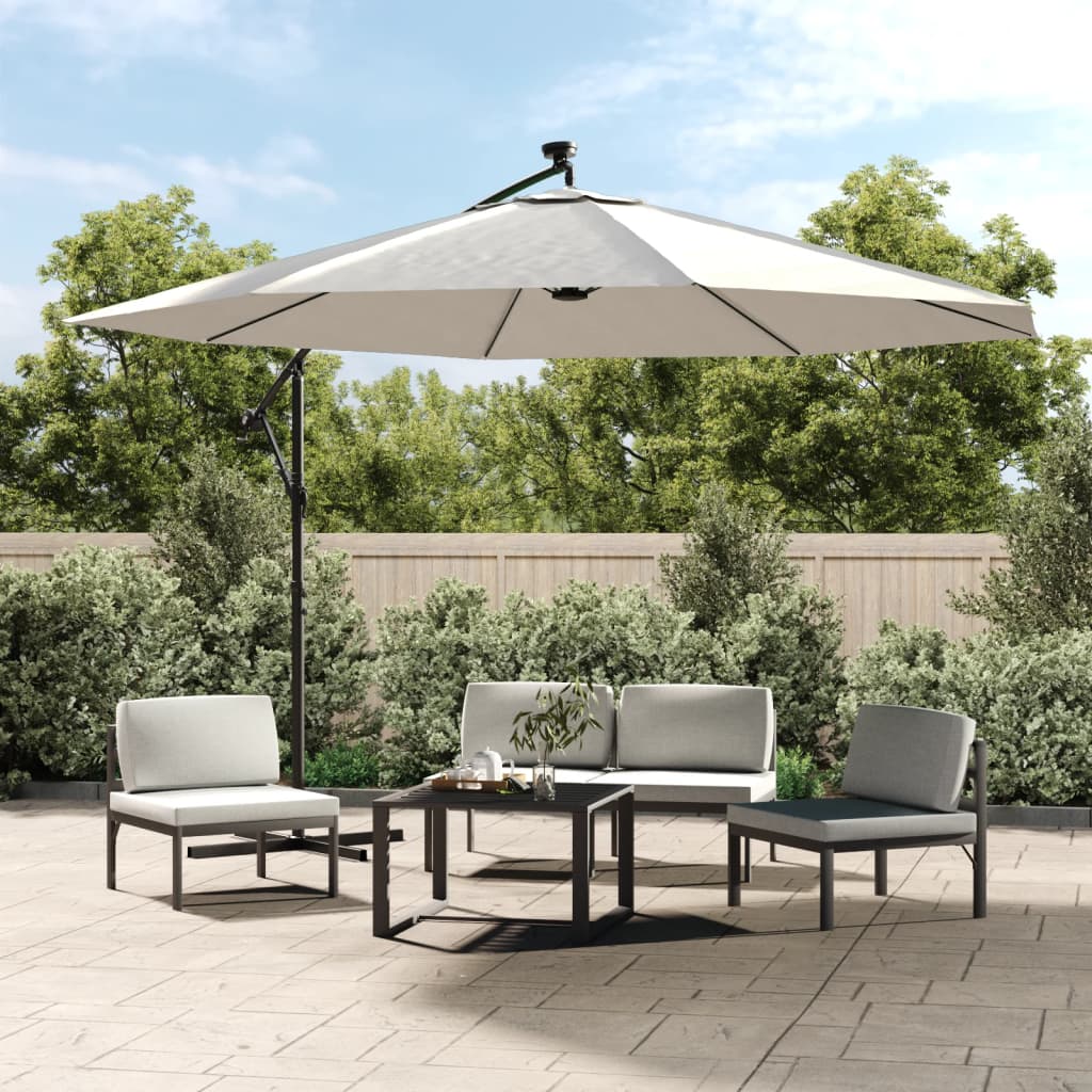 Zweefparasol Met Led En Stalen Paal