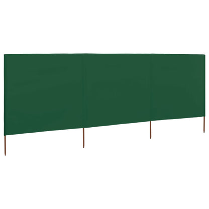 Windscherm 9-Panelen Stof Groen