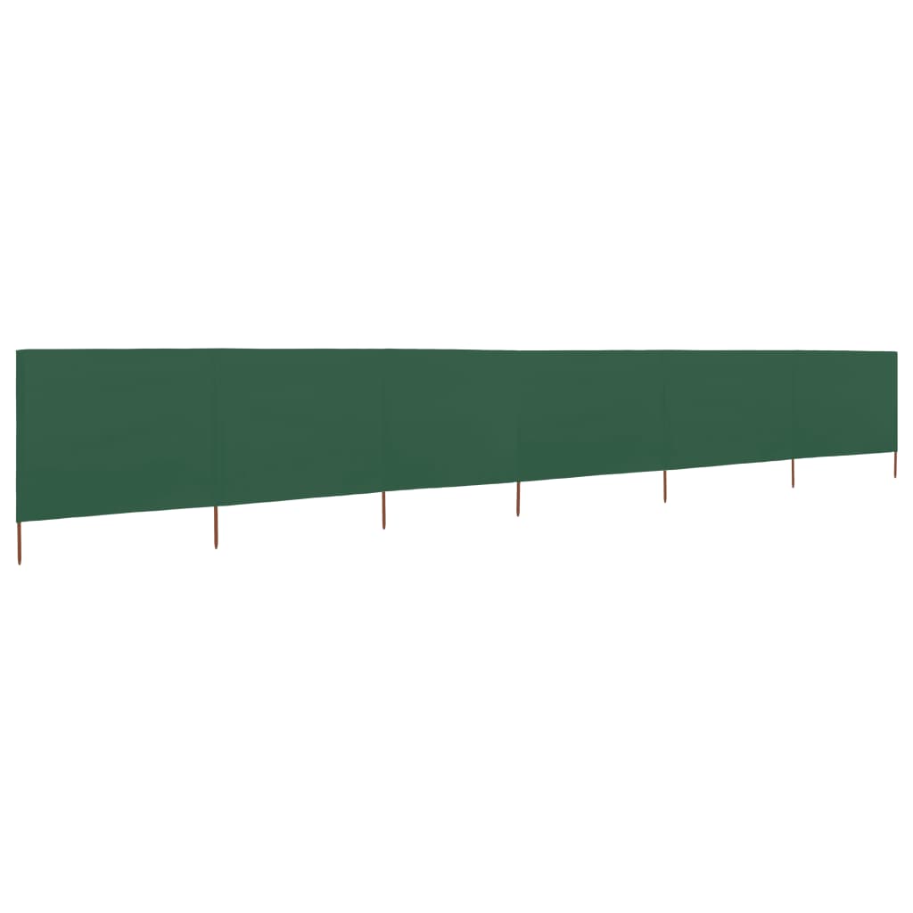 Windscherm 9-Panelen Stof Groen