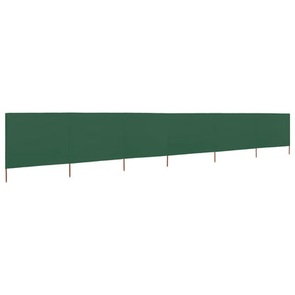 Windscherm 9-Panelen Stof Groen