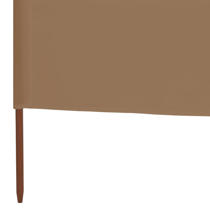 Windscherm 6-Panelen Stof Taupe