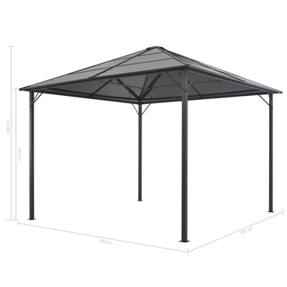 Prieel Met Dak Aluminium Antracietkleurig
