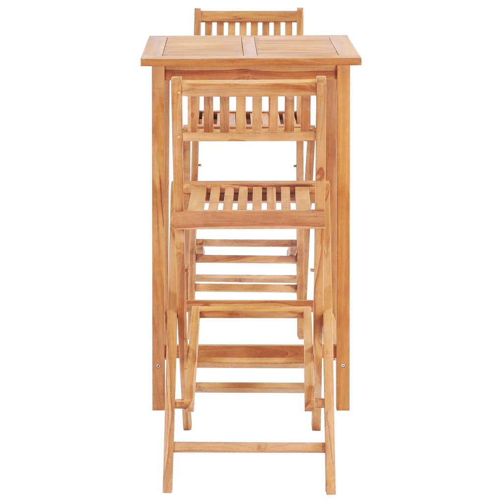 3-Delige Barset Massief Teakhout