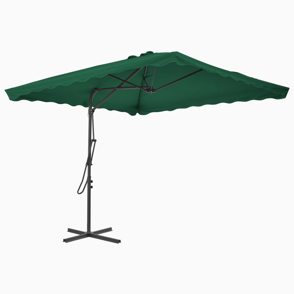 Parasol Met Stalen Paal 250X250 Cm Groen