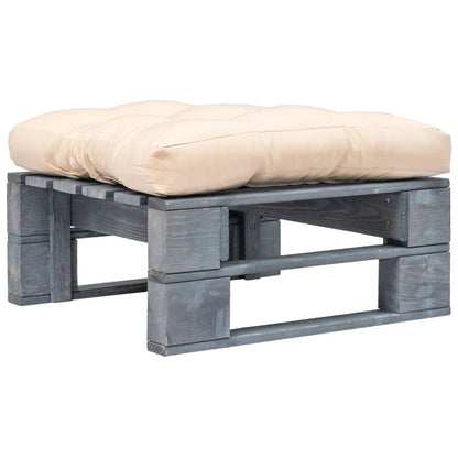 Tuinpoef Met Kussen Pallet Hout