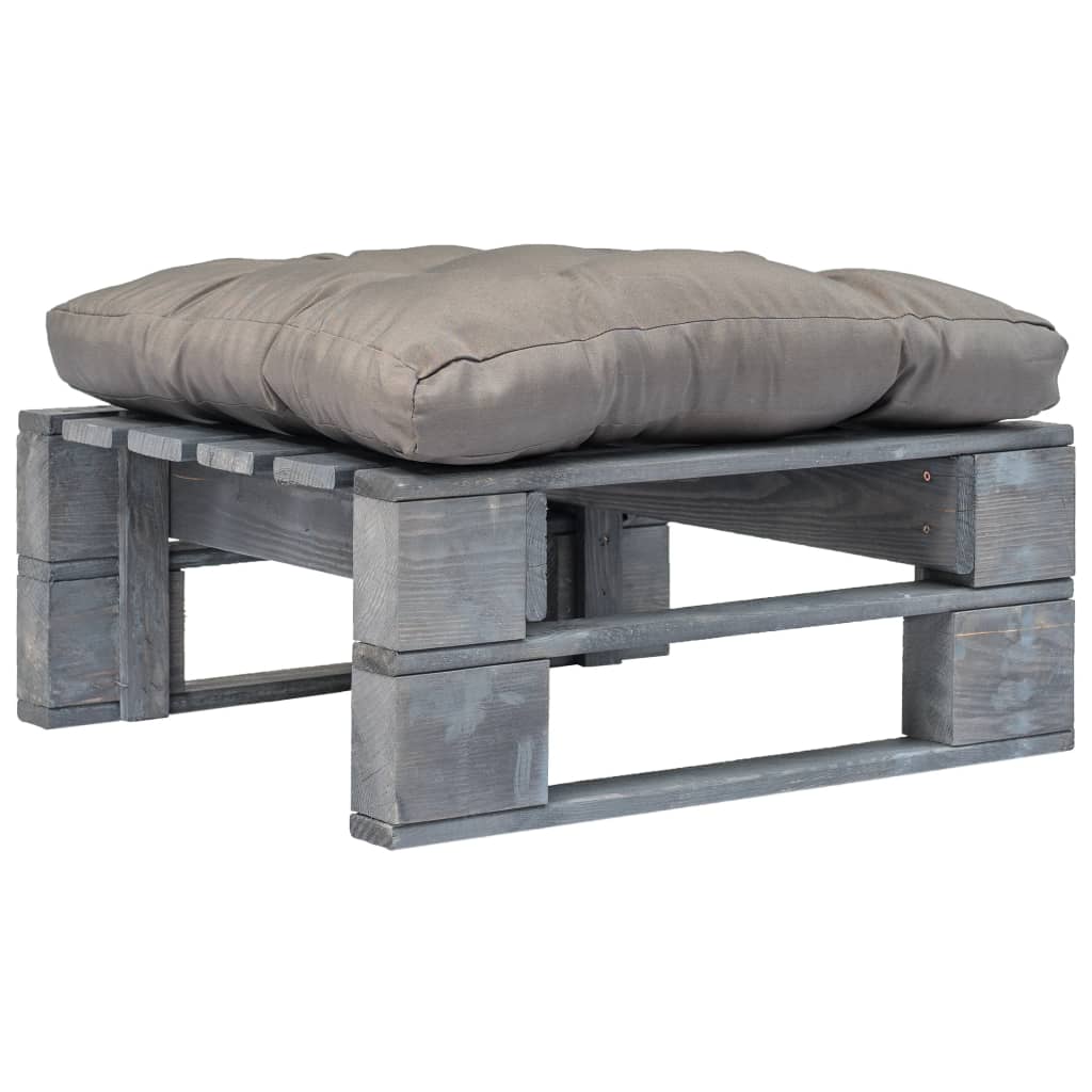 Tuinpoef Met Kussen Pallet Hout