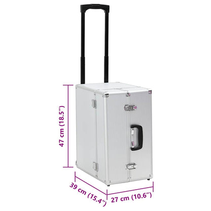 Pilotentrolley Aluminium Zilverkleurig