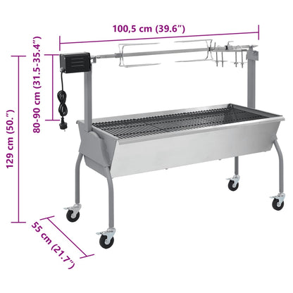Draaispit Barbecue Met Elektrische Motor