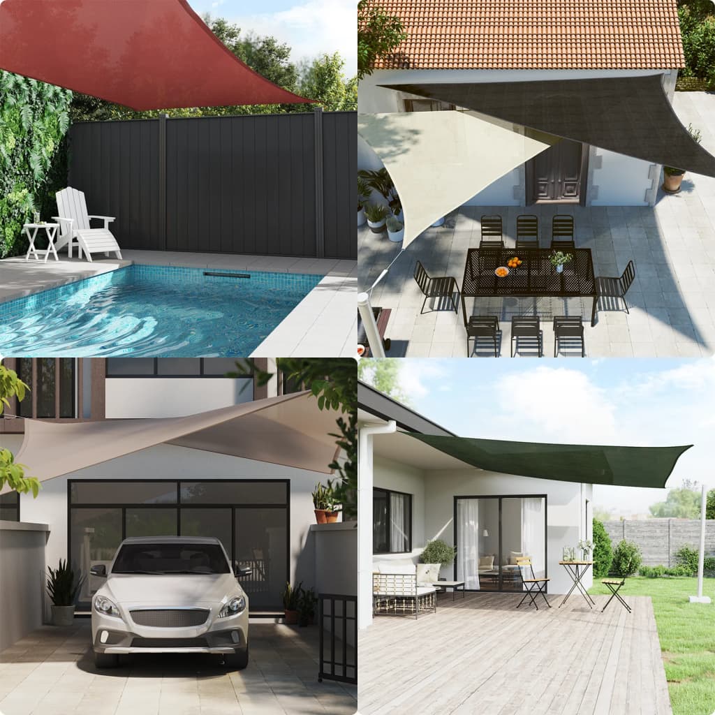 Zonnescherm Hdpe Rechthoekig Beige