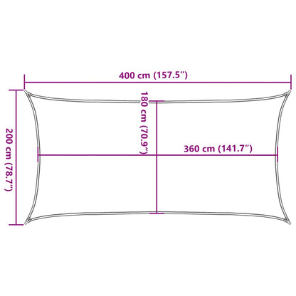 Zonnescherm Hdpe Rechthoekig Beige