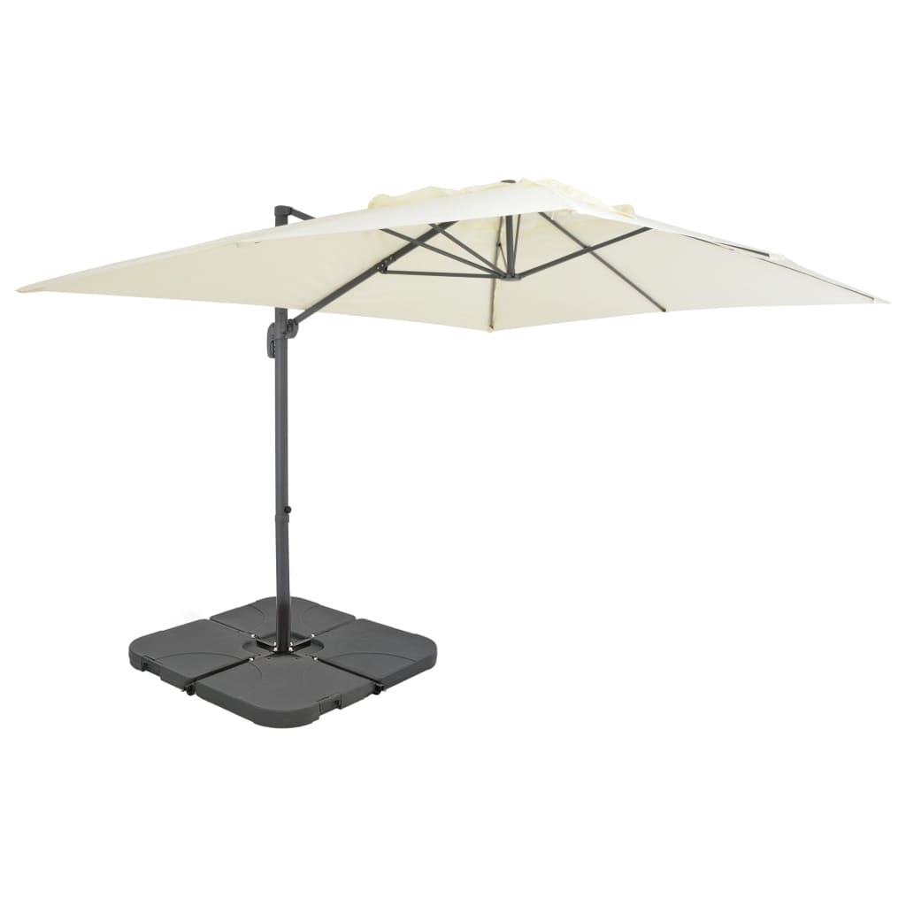 Parasol Met Draagbare Voet Kleurig