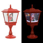 Sokkellamp Met Kerstman Led 64 Cm Zwart En Rood