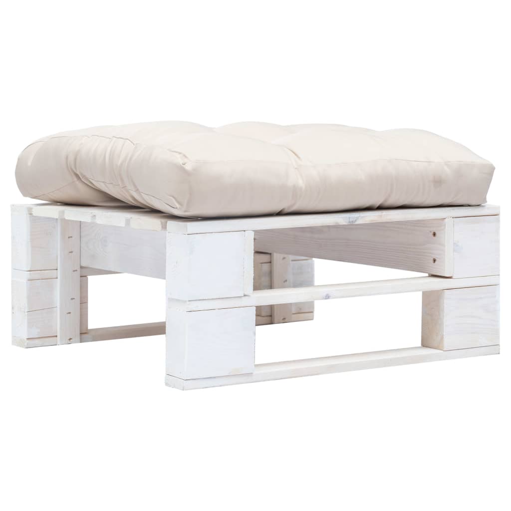 Tuinpoef Met Kussen Pallet Hout