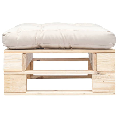 Tuinpoef Met Kussen Pallet Hout