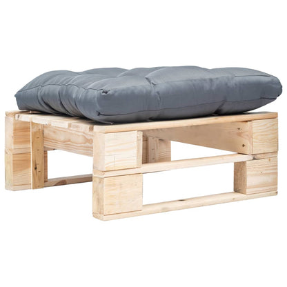 Tuinpoef Met Kussen Pallet Hout