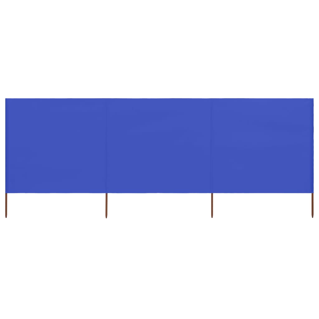 Windscherm 9-Panelen Stof Azuur Blauw